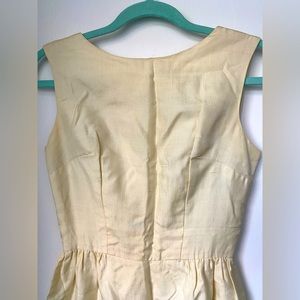Vintage 1960’s B. Altman & Co. Young Colony Shop Column Cream Raw Silk Dress